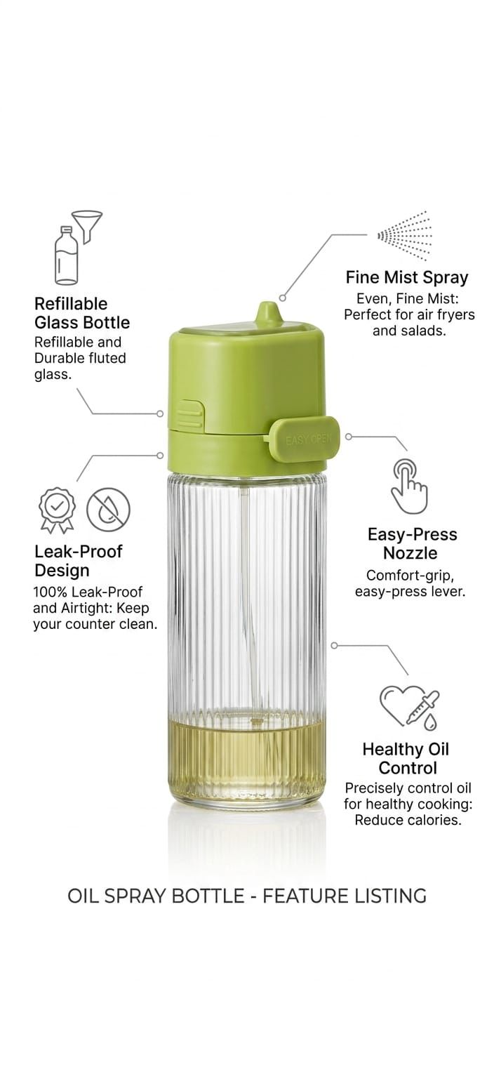 2 in 1 Oil Spray Bottle