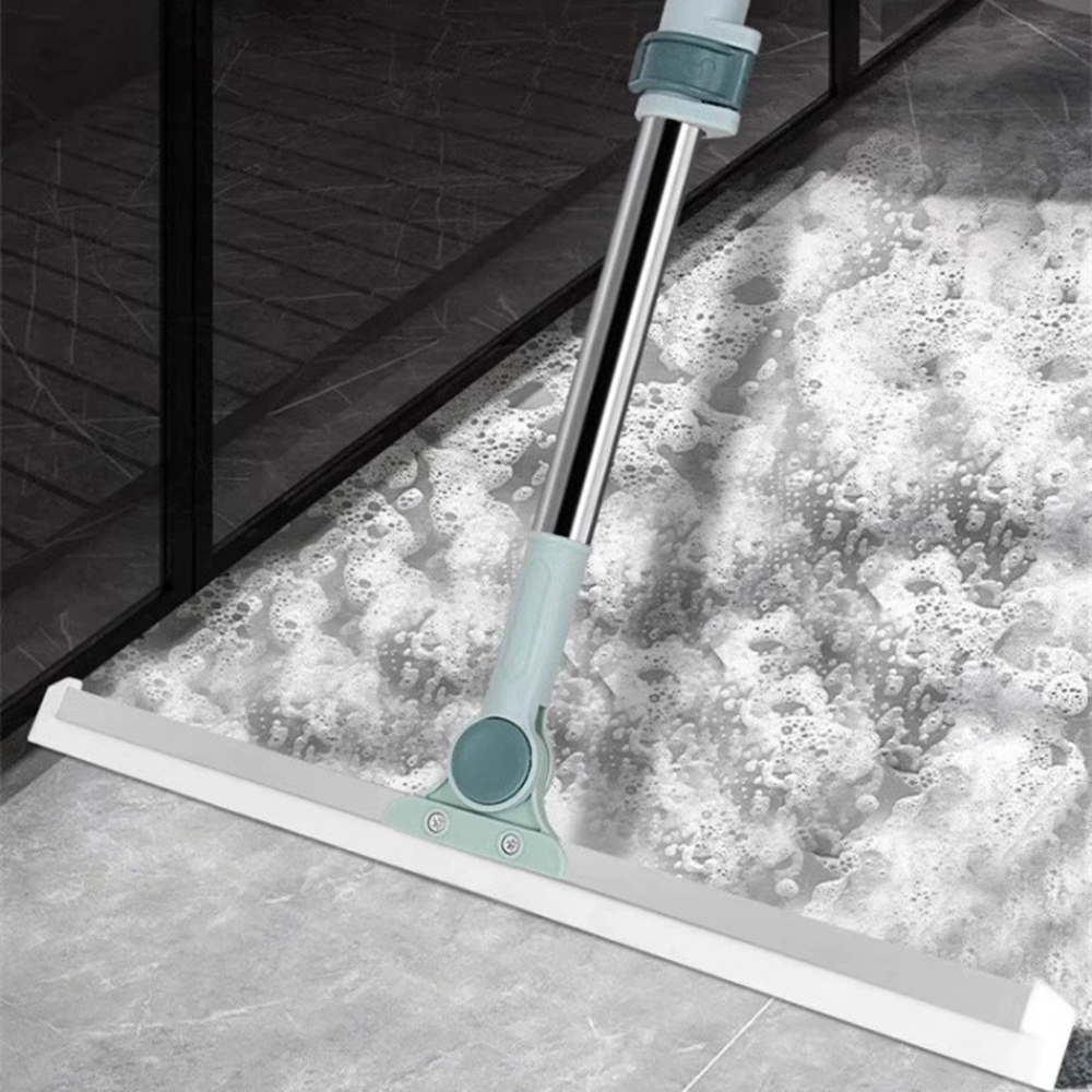 All-Purpose Scraping Wiper Handle Household Cleaning Tool for Floor Bathroom Kitchen Shower Tile Pet Hair
