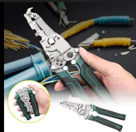 Professional 8-in-1 Multi-Functional Electrician Pliers – Heavy Duty Wire Stripper, Cutter, and Crimping Tool