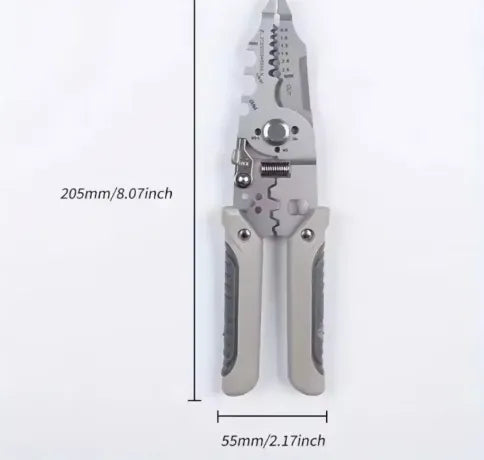Professional 8-in-1 Multi-Functional Electrician Pliers – Heavy Duty Wire Stripper, Cutter, and Crimping Tool