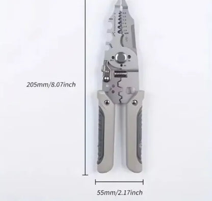 Professional 8-in-1 Multi-Functional Electrician Pliers – Heavy Duty Wire Stripper, Cutter, and Crimping Tool