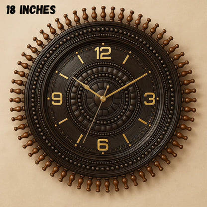 Handcrafted Wooden Round Wheel Ship Clock.... 22 inches...