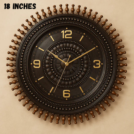 Handcrafted Wooden Round Wheel Ship Clock.... 22 inches...