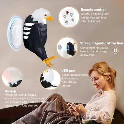 Bald Eagle Wall Light with Remote Control