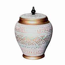 Wooden Candy jar Naqashi work 7inch height