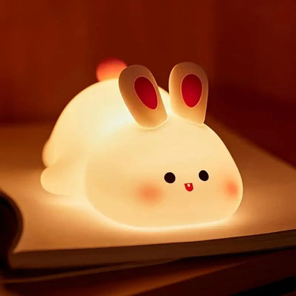 USB rechargeable big face rabbit night light