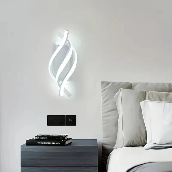 Modern Spiral Wall Sconce, LED Aluminum Wall Light Fixture
