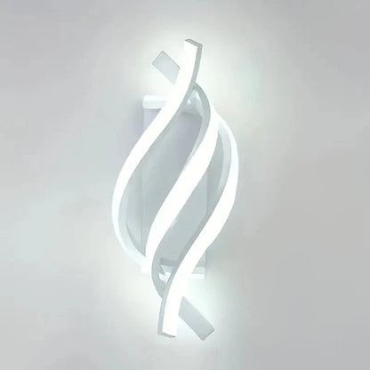 Modern Spiral Wall Sconce, LED Aluminum Wall Light Fixture